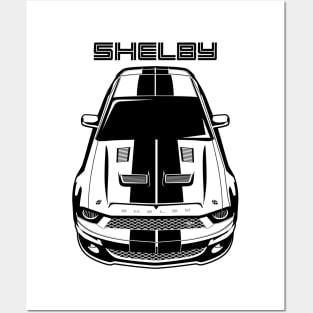 Ford Mustang Shelby GT500 KR 2008-2009 - Black Stripes Posters and Art